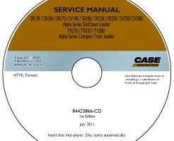 Service Manual on CD for Case Skid steers / compact track loaders model SV185