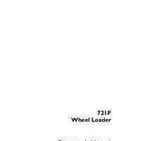 Case Wheel loaders model 721F Operator's Manual