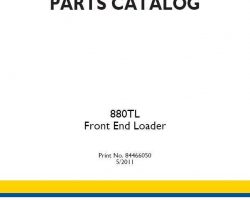 Parts Catalog for New Holland Tractors model 880TL