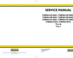 Service Manual for New Holland Engines model F3BFE613A*A001
