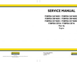 Service Manual for New Holland Engines model F3BF613D*A001