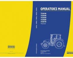 Operator's Manual for New Holland Tractors model T5070