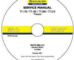 Service Manual on CD for New Holland Tractors model T7.200