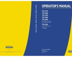 Operator's Manual for New Holland Tractors model T8.275