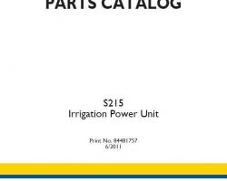 Parts Catalog for New Holland Engines model 215