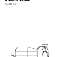 Operator's Manual for New Holland Balers model BR6090 COMBI