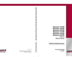 Operator's Manual for Case IH Tractors model MAXXUM 120