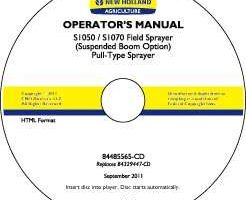 Operator's Manual on CD for New Holland Sprayers model S1070