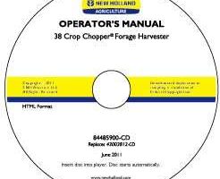 Operator's Manual on CD for New Holland Harvesting equipment model 38