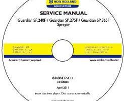 Service Manual on CD for New Holland Sprayers model Guardian SP.275F