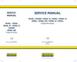 Service Manual for New Holland Harvesting equipment model 9040M