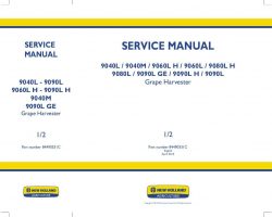 Service Manual for New Holland Harvesting equipment model 9040L