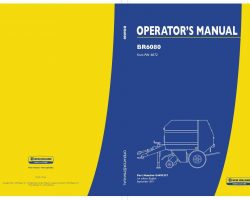 Operator's Manual for New Holland Balers model BR6080