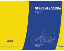 Operator's Manual for New Holland Balers model BR6090