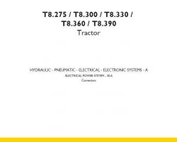 Electrical Wiring Diagram Manual for New Holland Tractors model T8.275