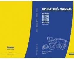 Operator's Manual for New Holland Harvesting equipment model FR9090