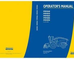 Operator's Manual for New Holland Harvesting equipment model FR9090