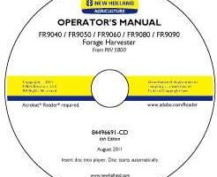 Operator's Manual on CD for New Holland Harvesting equipment model FR9090