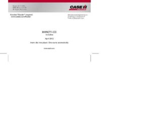 Service Manual on CD for Case IH Tractor model 105U