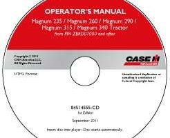 Operator's Manual on CD for Case IH Tractors model Magnum 235