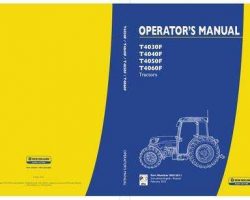 Operator's Manual for New Holland Tractors model T4060F
