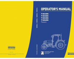 Operator's Manual for New Holland Tractors model T4030N