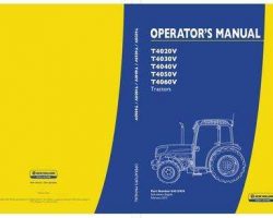 Operator's Manual for New Holland Tractors model T4060V