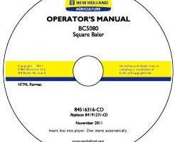 Operator's Manual on CD for New Holland Balers model BC5080