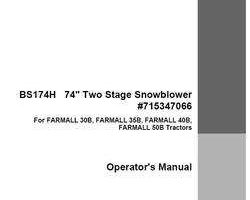 Operator's Manual for Case IH Tractors model Farmall 40B