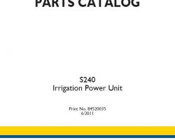 Parts Catalog for New Holland Engines model S240