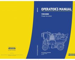 Operator's Manual for New Holland Harvesting equipment model VN2080