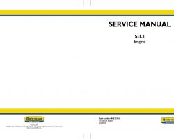 Engine Service Manual for New Holland Tractors model Boomer 20