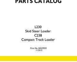 Parts Catalog for New Holland CE Skid steers / compact track loaders model C238