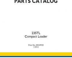 Parts Catalog for New Holland Tractors model 235TL