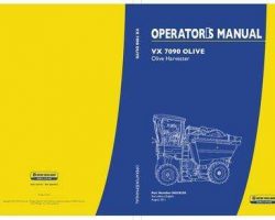 Operator's Manual for New Holland Harvesting equipment model VX7090 Olive