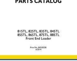Parts Catalog for New Holland Tractors model 825TL