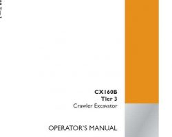 Case Excavators model CX160B Operator's Manual