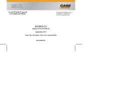 Operator's Manual on CD for Case Excavators model CX210B