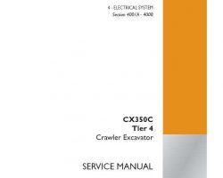 Case Excavators model CX350C Electrical Wiring Diagram Manual