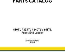 Parts Catalog for New Holland Tractors model 635TL