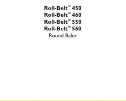 Service Manual for New Holland Balers model Roll-Belt 450