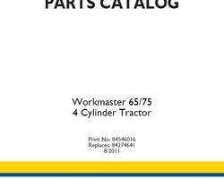 Parts Catalog for New Holland Tractors model Workmaster 75