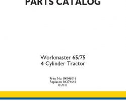 Parts Catalog for New Holland Tractors model Workmaster 65
