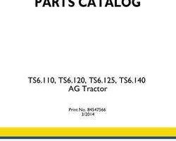 Parts Catalog for New Holland Tractors model TS6.120