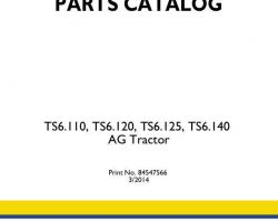 Parts Catalog for New Holland Tractors model TS6.110