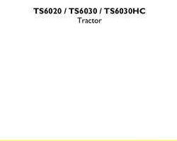 Service Manual for New Holland Tractors model TS6030