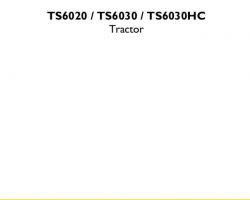 Service Manual for New Holland Tractors model TS6020