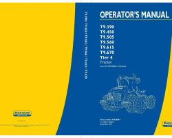 Operator's Manual for New Holland Tractors model T9.615
