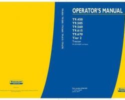 Operator's Manual for New Holland Tractors model T9.450