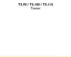Service Manual for New Holland Tractors model T5.115